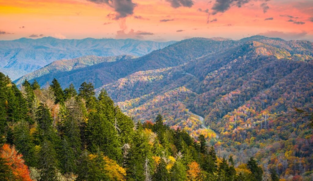 Great smoky mountains na podzim