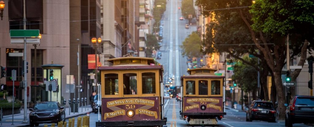 romantické tramvaje v San Franciscu