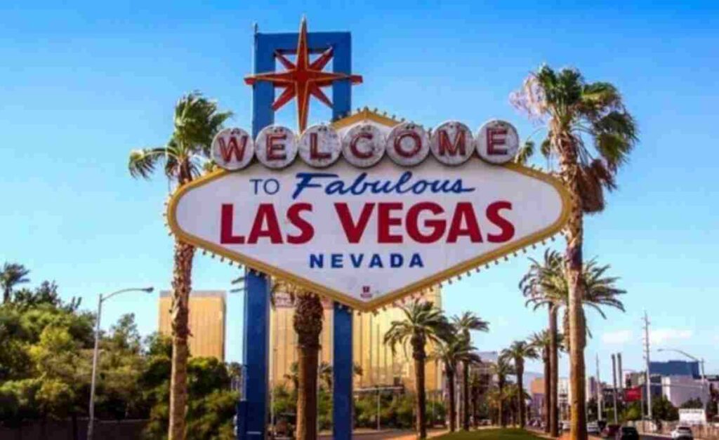 typické neony v Las vegas